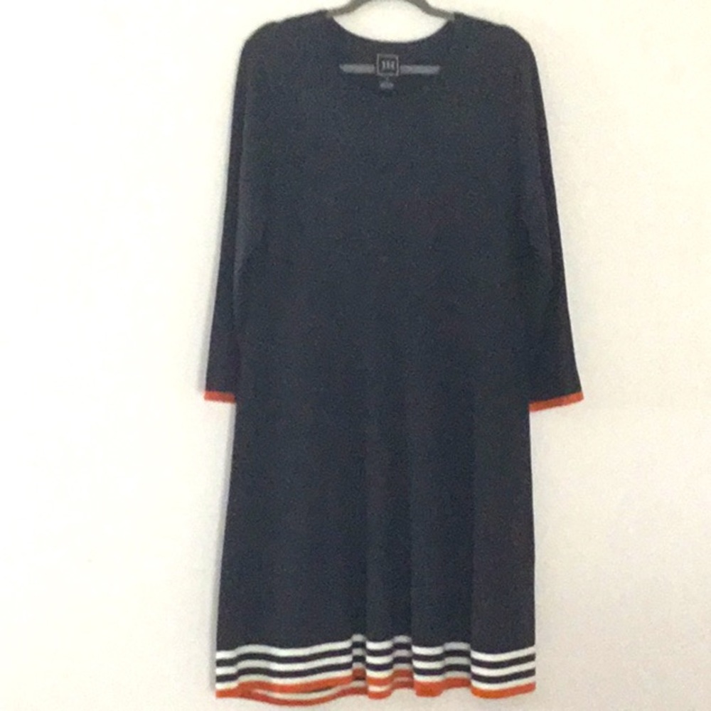 JH Gray Knit Dress. Business, Casual Attire.